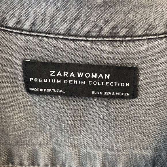 Grey Denim Blouse / Size S - Picture 2 of 2